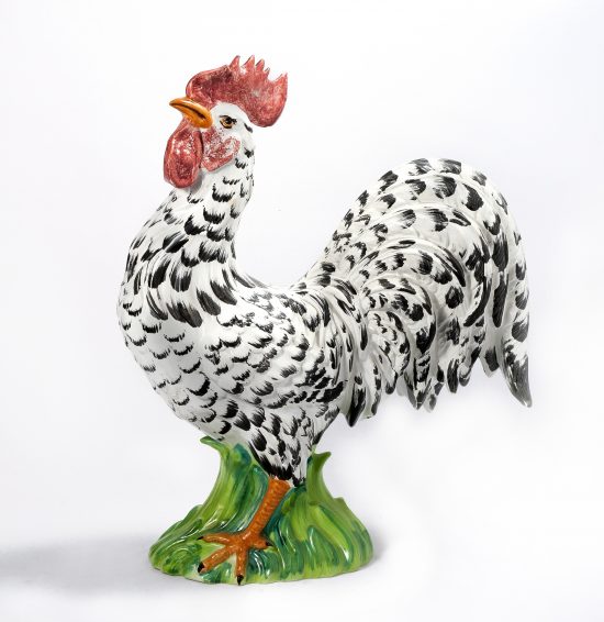 Rooster black and white 16”
