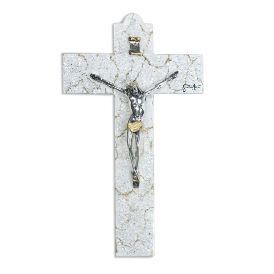 Cross Murano Glass/Silver