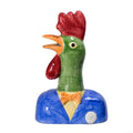 Rooster Head, vintage ceramic centerpiece. 17″