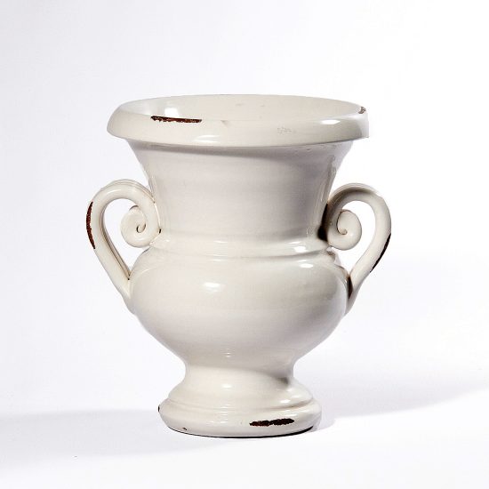 Planter Footed Antique white 8.5″