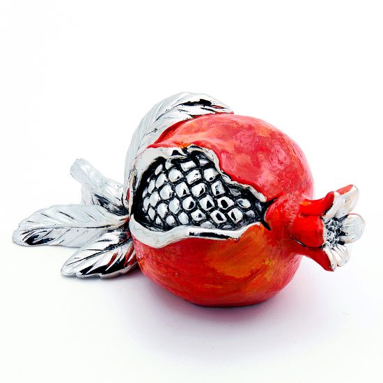 Silver Red Pomegranate Large