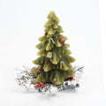 Silver Candleholder with Christmas Tree